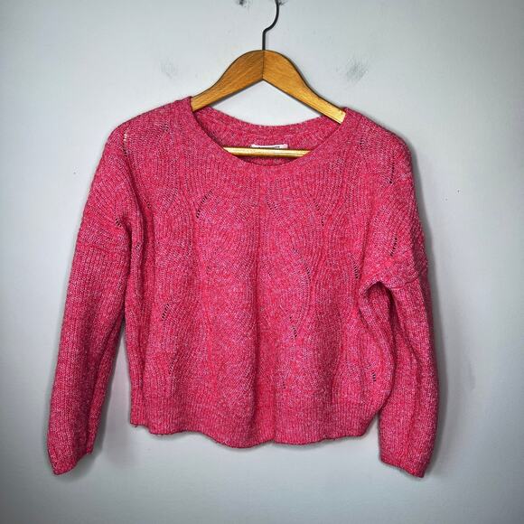 Anthropologie Pink Crew Neck Sweater - Picture 1 of 8